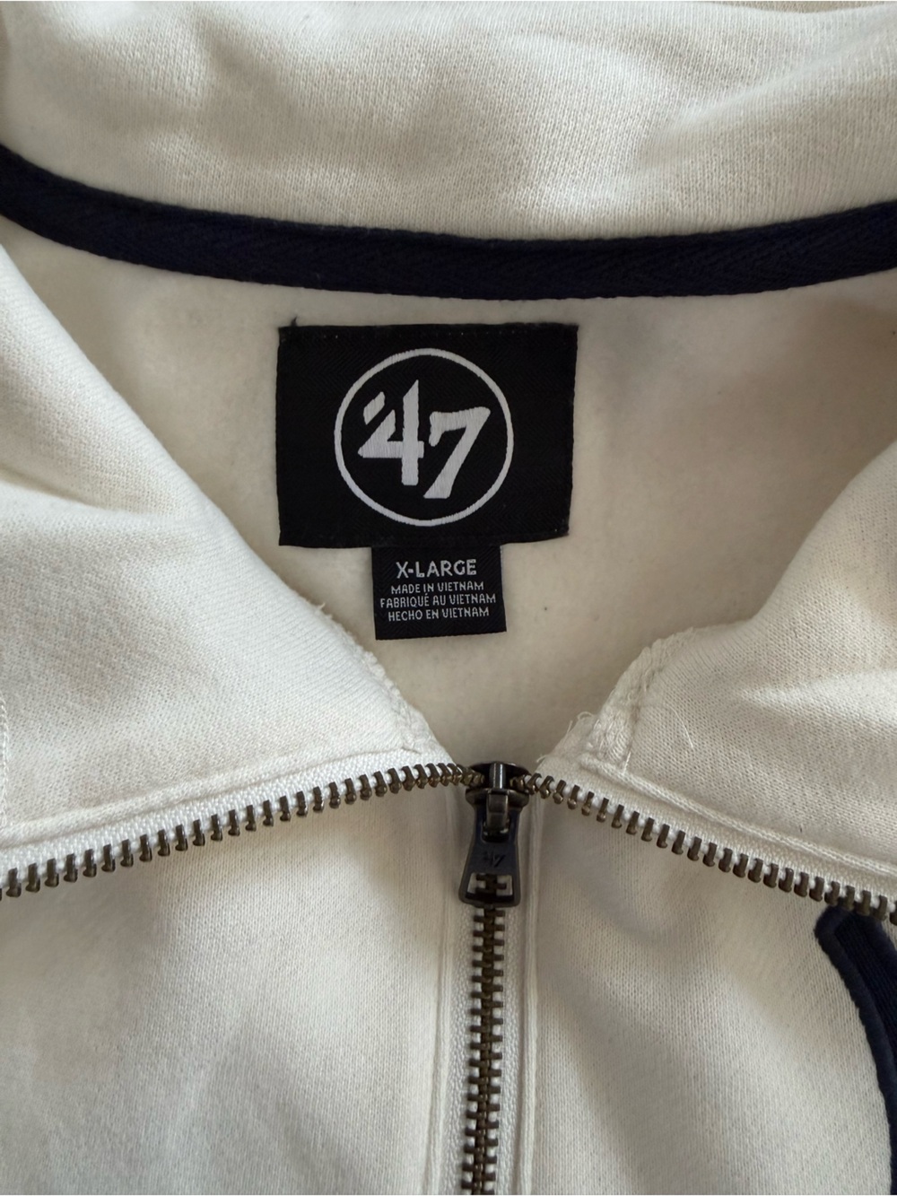 '47 Men's New York Yankees Winning Streak 1/4 Zip Fleece Sweatshirt NWT Size XL - Picture 5 of 7